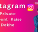 Instagram Private Account Kaise Dekhe